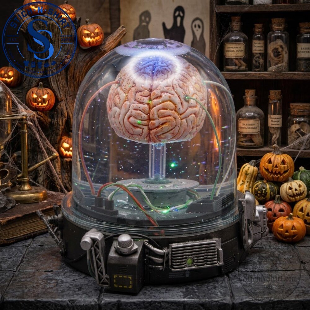 Mad Scientist Glowing Brain Jar Halloween Snow Globe Decor Special Edition 4 Mad Scientist Glowing Brain Jar Halloween Snow Globe Decor Special Edition